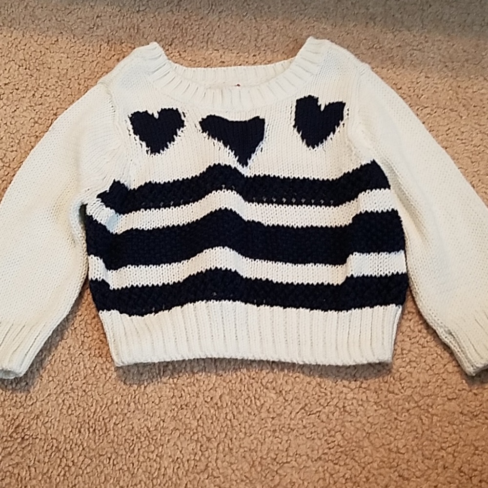 Baby girl Arizona Jean's knit heart sweater